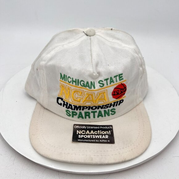 NCAAction! Sportswear Michigan State Spartans Championship White Snapback Hat - Picture 1 of 9